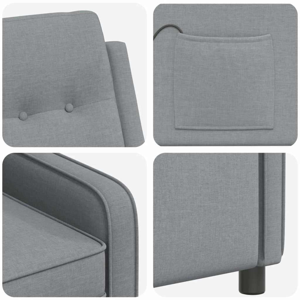 Poltrona massaggiante reclinabile Grigio Chiaro 42051346