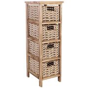 Cassettiera in legno marrone 26x32x81 cm