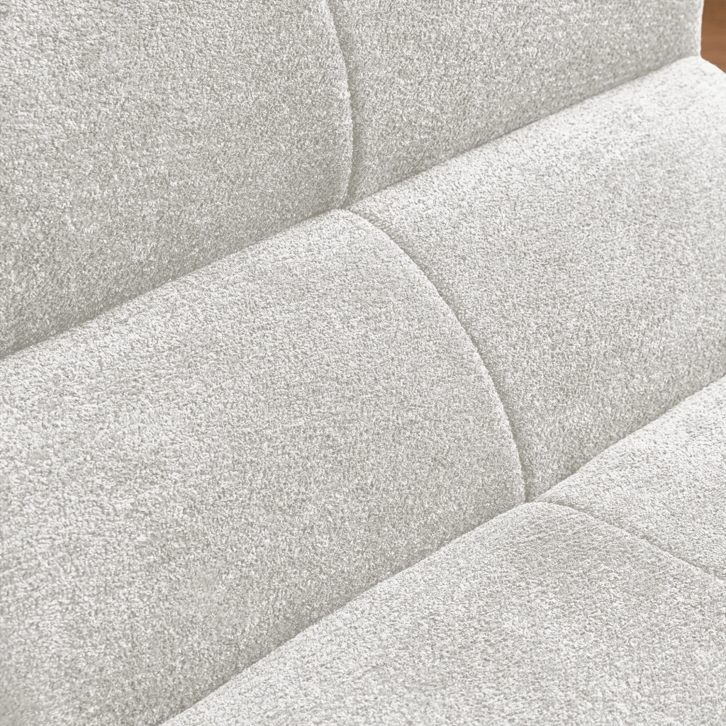 Poltrona 94x110x79 cm ergonomica in velluto bianco