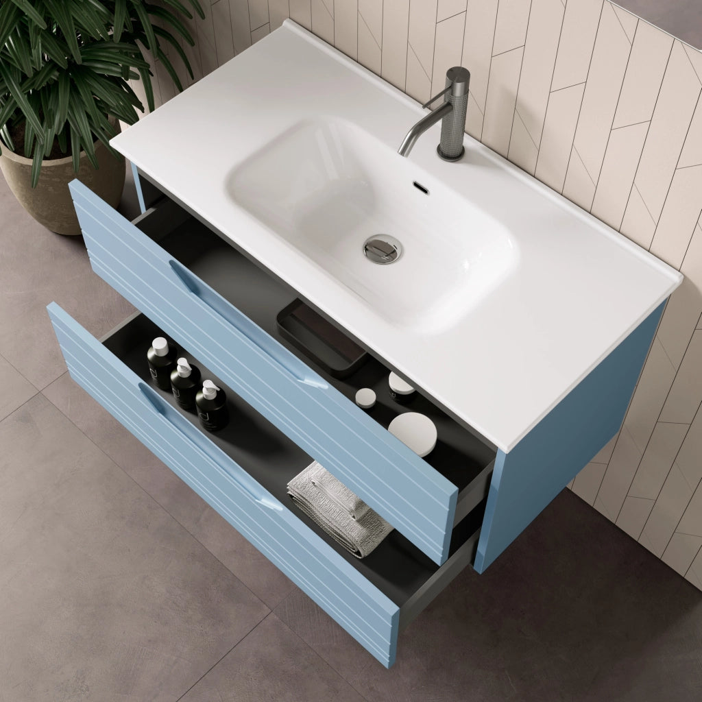 Composizione 4 pezzi SOLMIRA azzurro tiffany