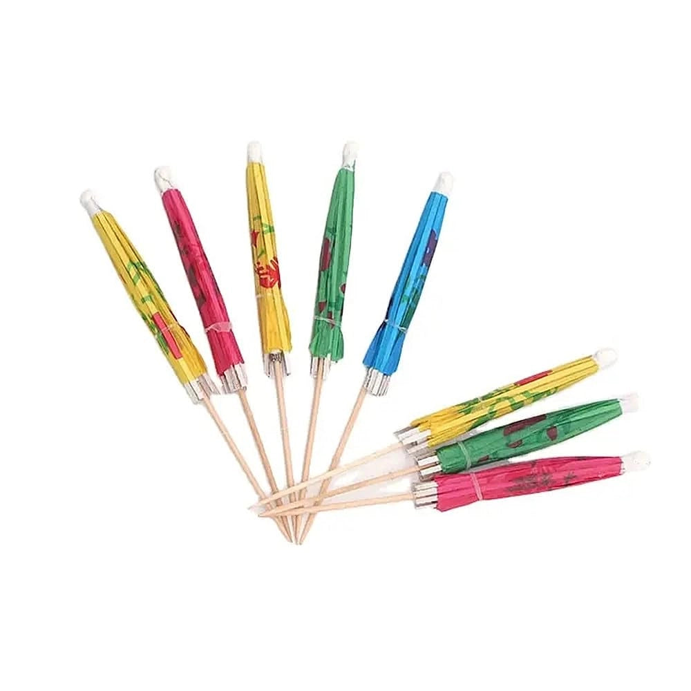Ombrellini per cocktail, confezione da 24 pezzi, colorati, in carta, accessori per bar