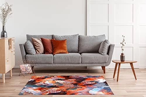 Tappeto stampato, 60x100 cm, multicolore, in poliestere e cotone