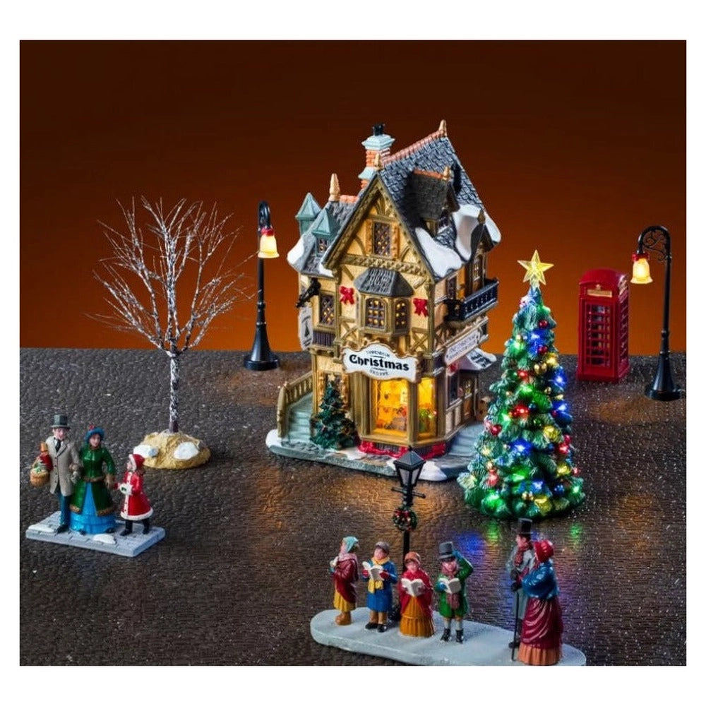 Negozio di addobbi per villaggio di natale set tannenbaum lemax