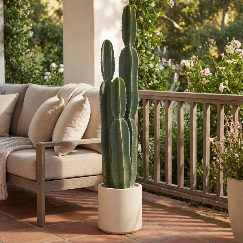 Cactus artificiale in vaso alto 111 cm, verde