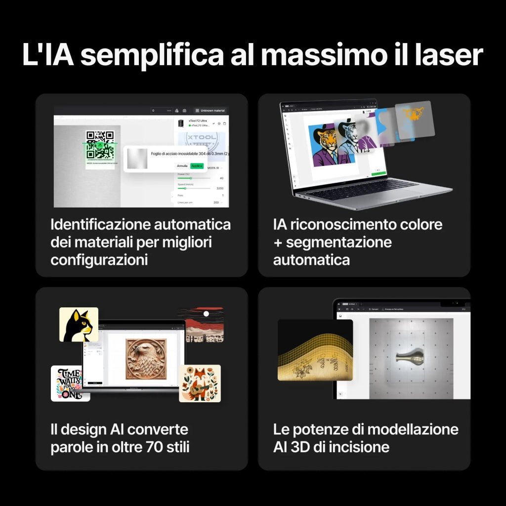 XTOOL Incisore Laser F2 Ultra, MOPA 60W