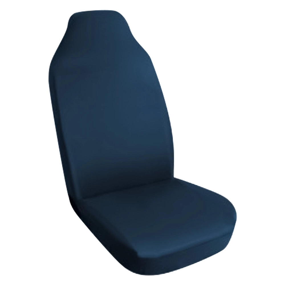 COPRISEDILE SINGOLO 'PARIGI' elasticizzato - tessuto in cotone - blu