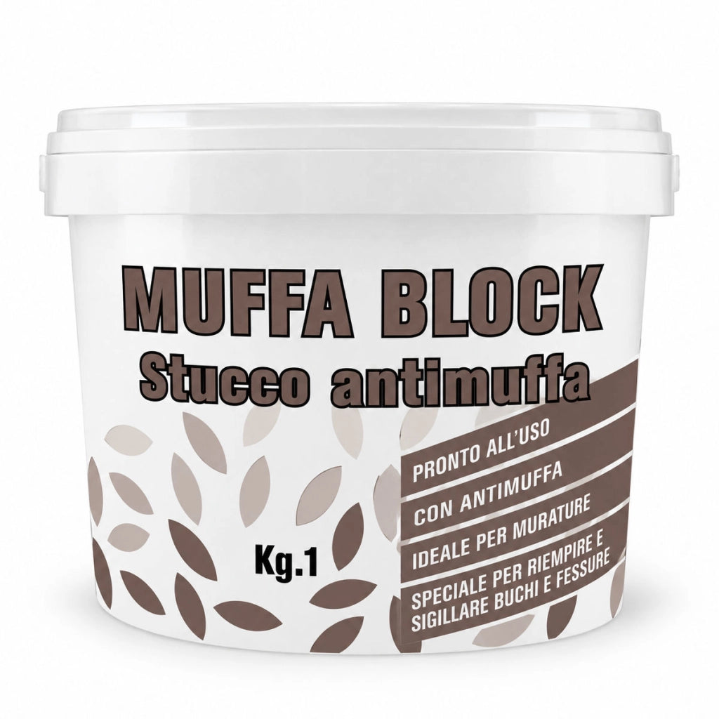 STUCCO IN PASTA MUFFA BLOCK 1KG PER PARETI UMIDE