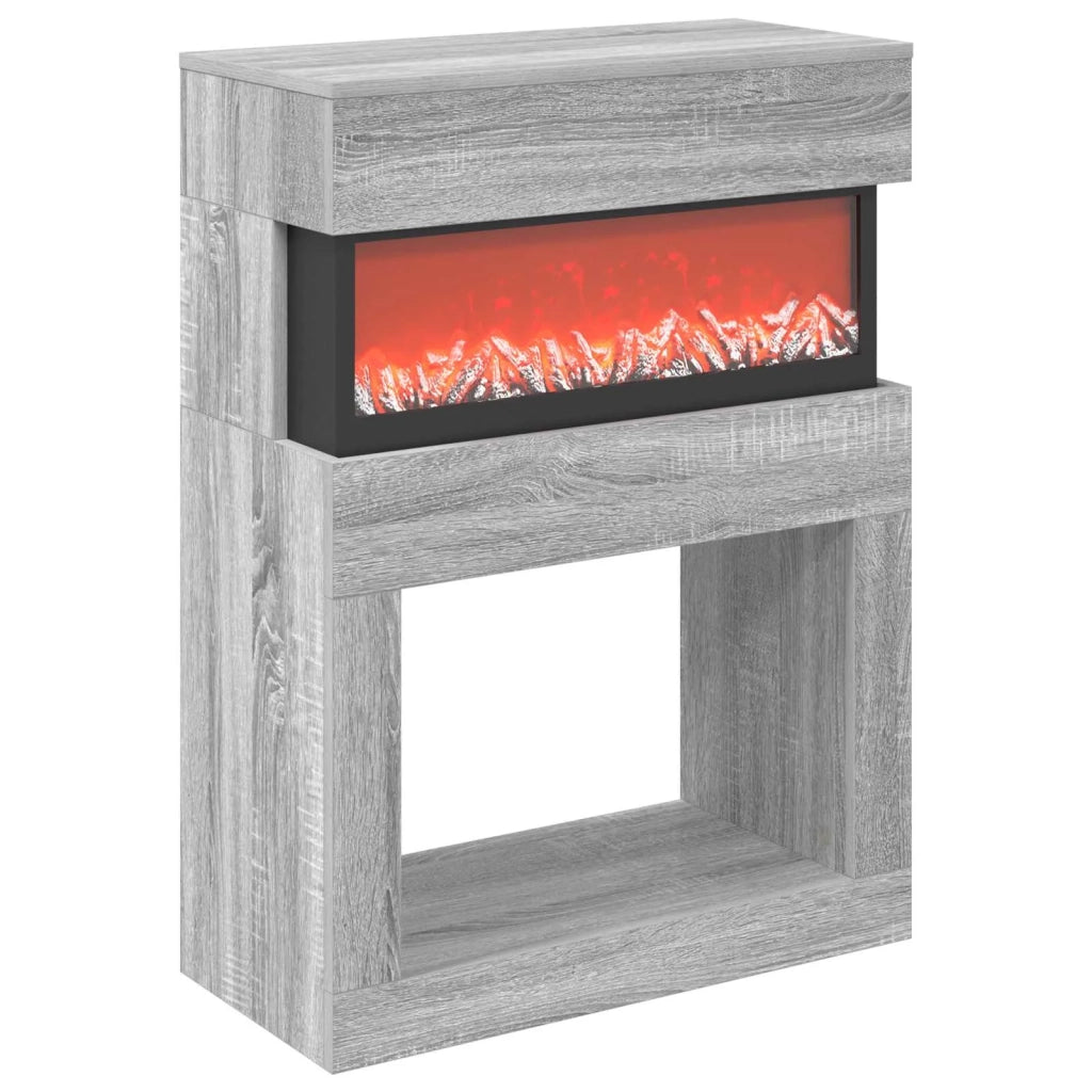 Caminetto elettrico Sonoma grigio 64 x 30 x 87 cm 8021108