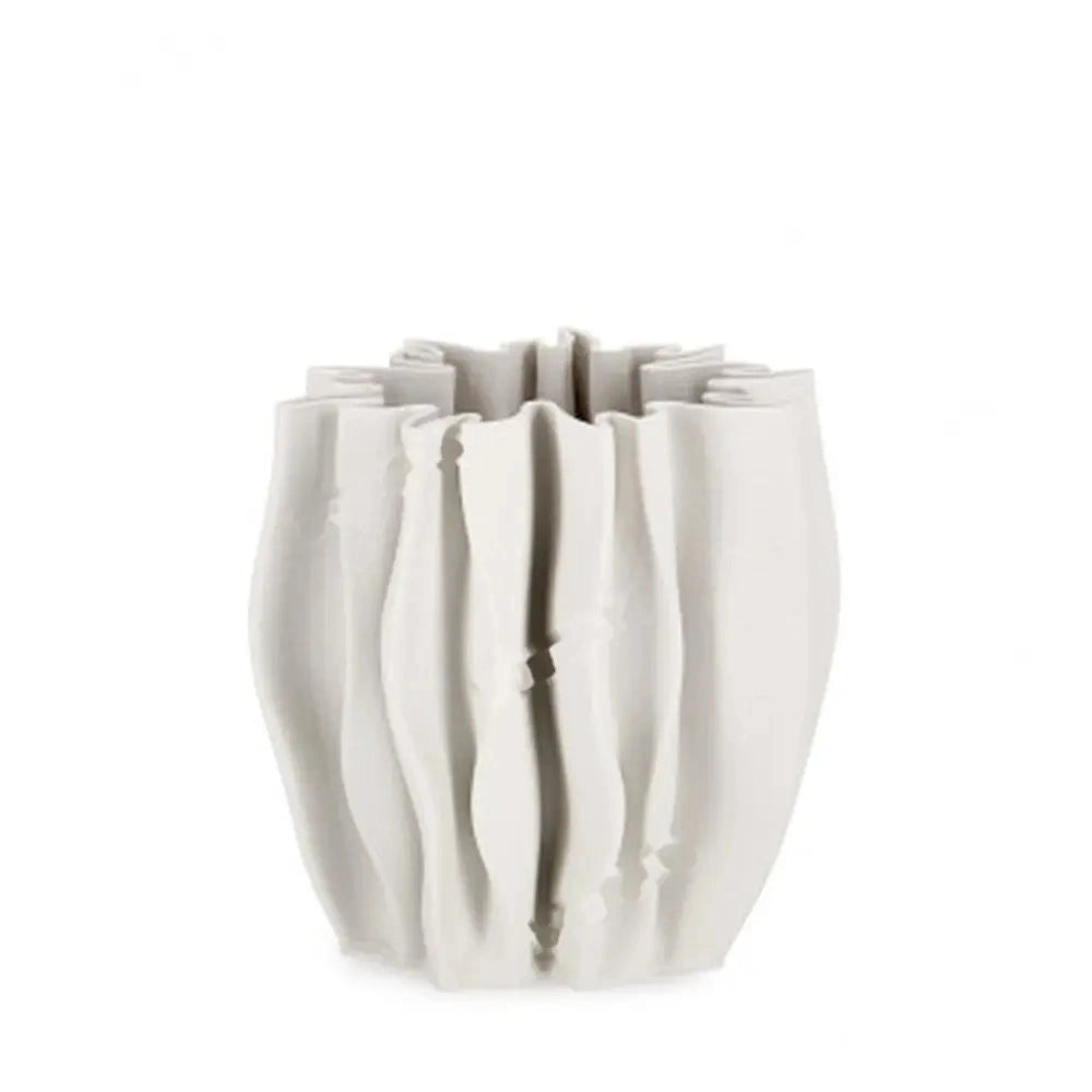 Vaso Osaki tondo bianco H22 cm