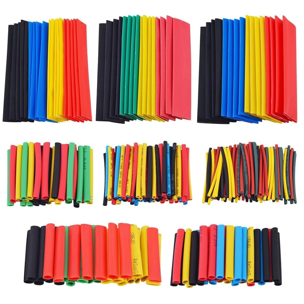 Kit di guaine termorestringenti, 328 pezzi, in polietilene, multicolore, ignifugo