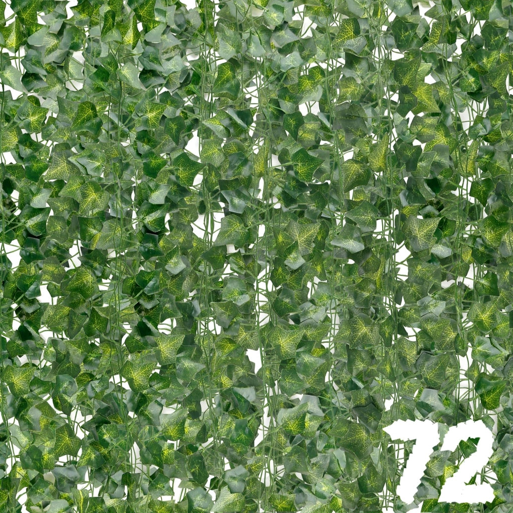 Piante rampicanti artificiali, confezione da 72 pezzi, lunghezza totale 151 metri, colore verde, adatte per interni ed esterni