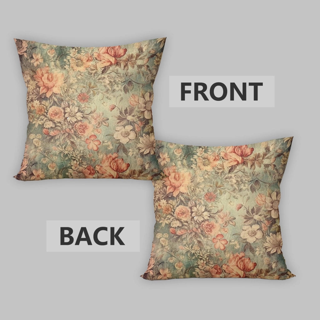 Cuscini decorativi, 50x50 cm, motivo floreale, set da 2