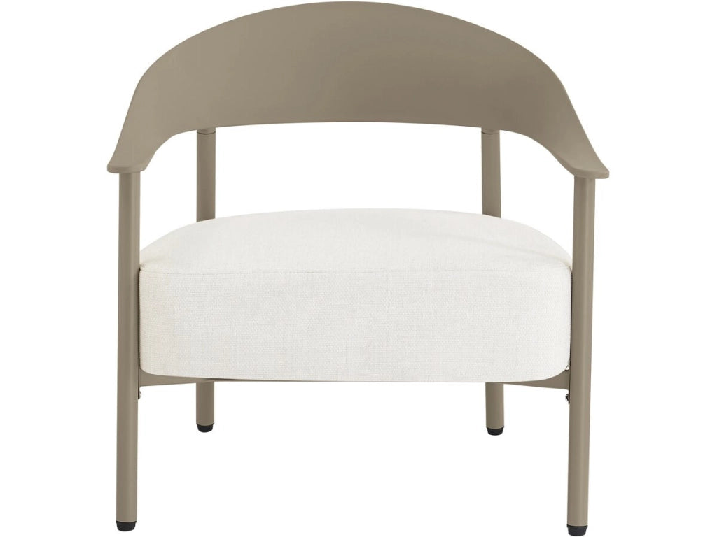 Set di 2 poltrone da giardino in plastica e metallo "Céora" - Colore taupe