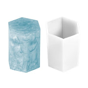 Stampo in silicone a forma di cilindro esagonale, dimensioni 8,7 x 6,4 x 5,6 cm