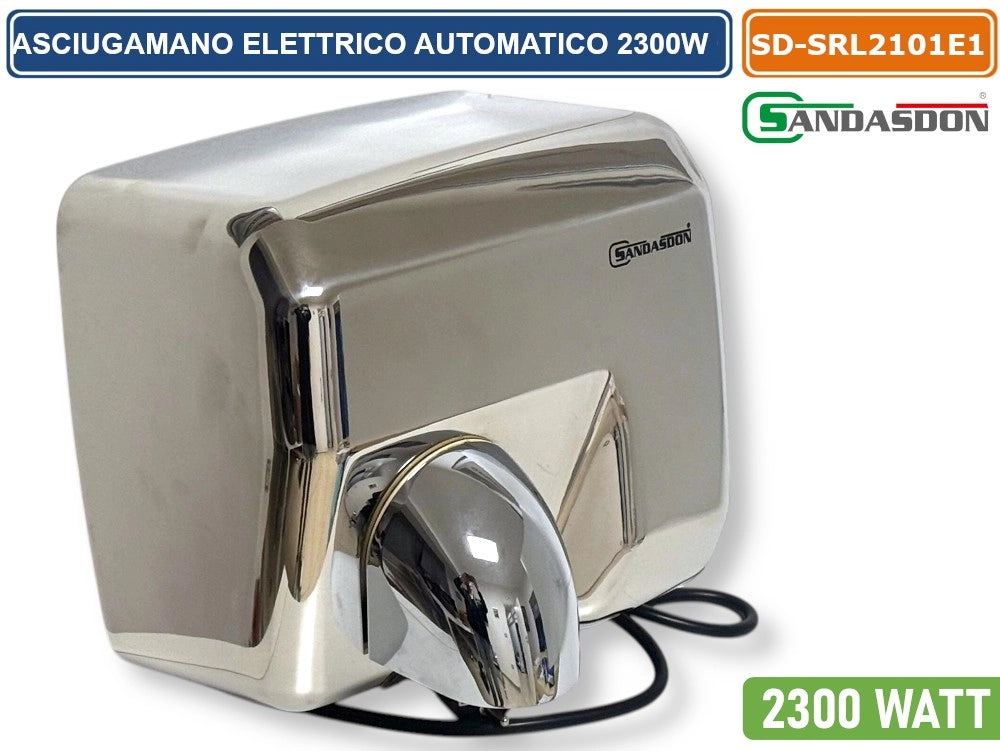 SANDASDON SD-SRL2101E1 ASCIUGAMANO ELETTRICO CON ATTIVAZIONE A FOTOCELLULA 2300W CLASSE II