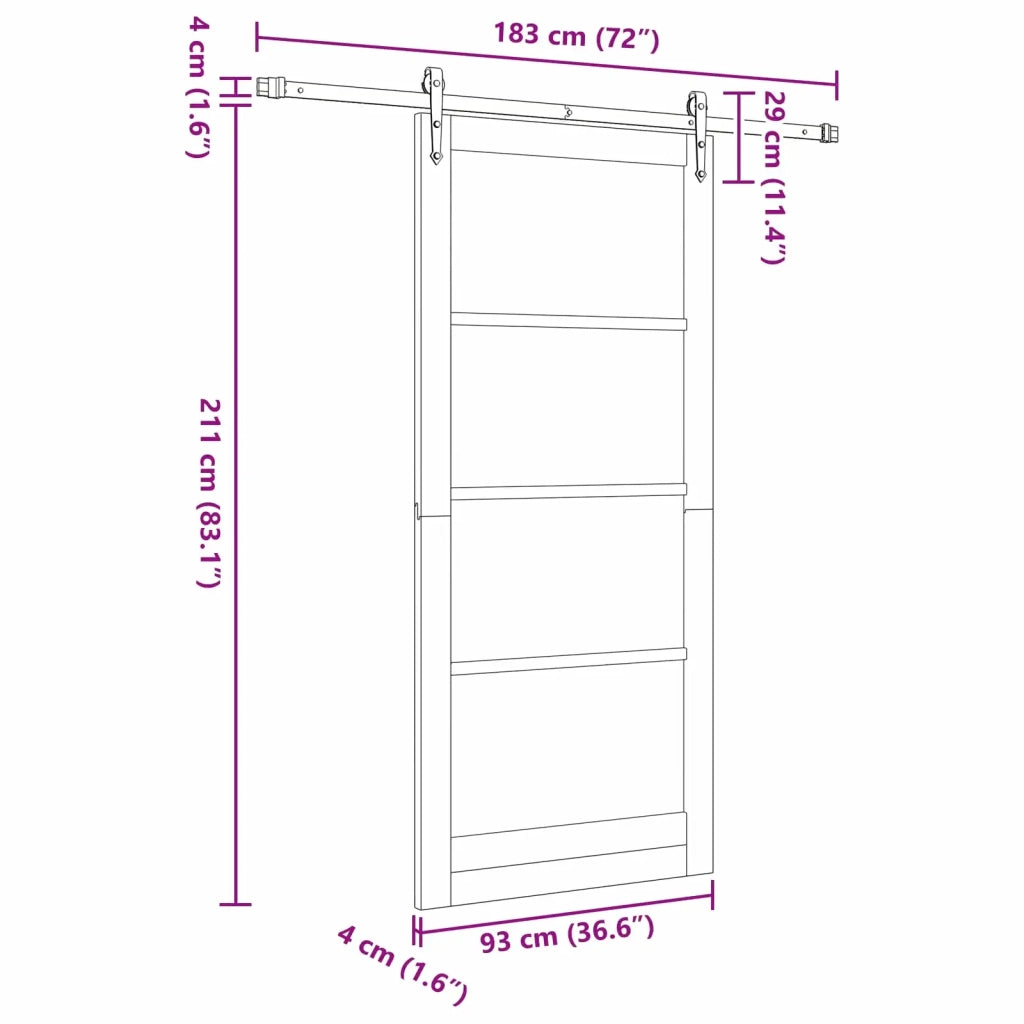 Porta scorrevole ORKDAL 93 x 211 cm Legno ingegnerizzato 3450235
