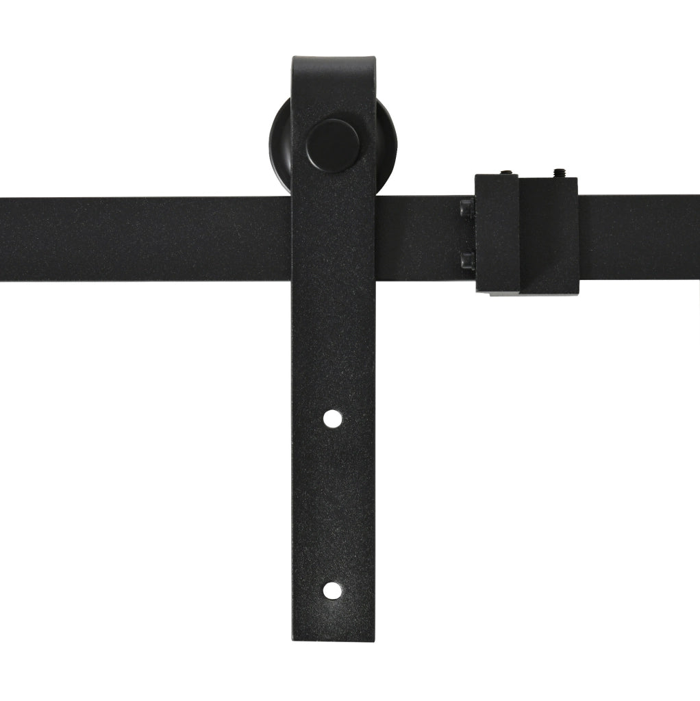 Kit binario per porta scorrevole in acciaio nero 200 cm