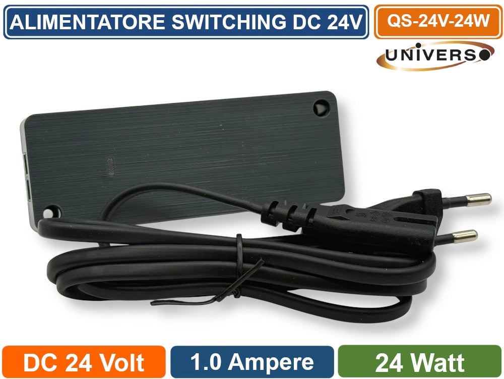 UNIVERSO QS-24V-24W ALIMENTATORE SWITCHING DC 24V 24W 1A 4 USCITE CON 1 INGRESSO SENSORE PER STRIP LED IP20