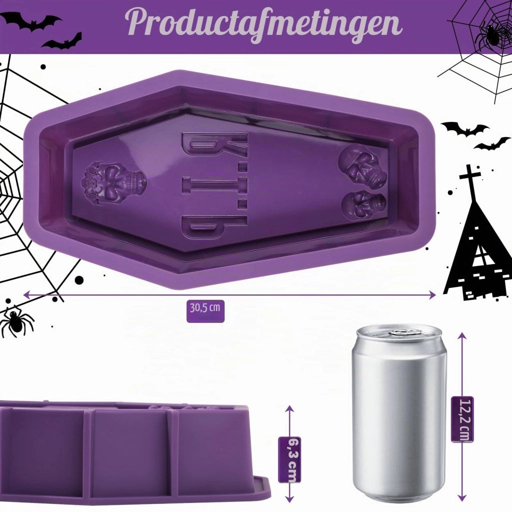 Stampo in silicone a forma di squalo, colore viola, per Halloween, dimensioni 30,5 cm