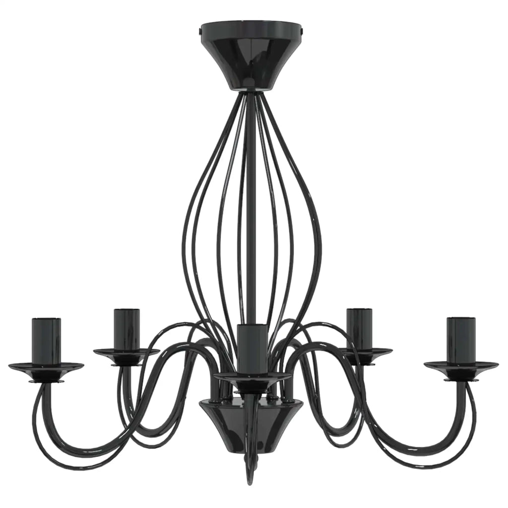 Lampadario E14 Metallo Nero Ø 52 x 47 cm 42053773