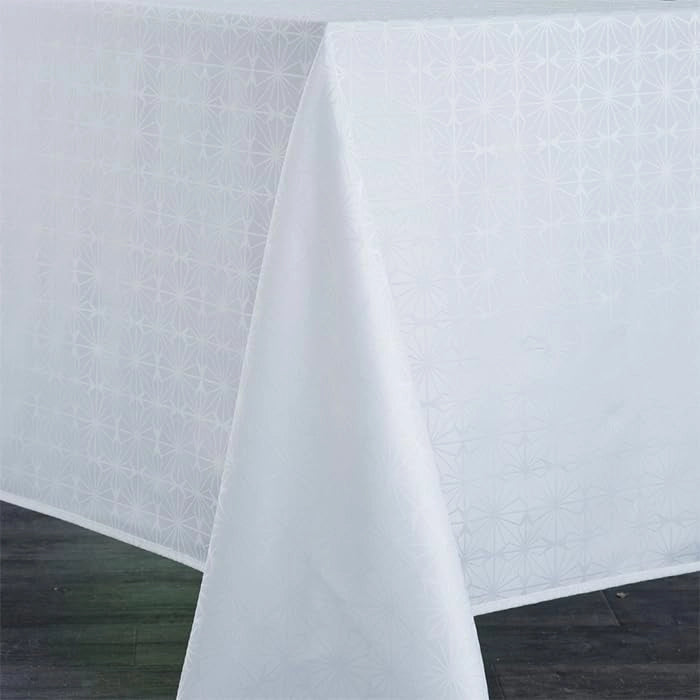 Tovaglia damascata, Venezia, bianca, 160x250 cm, rettangolare