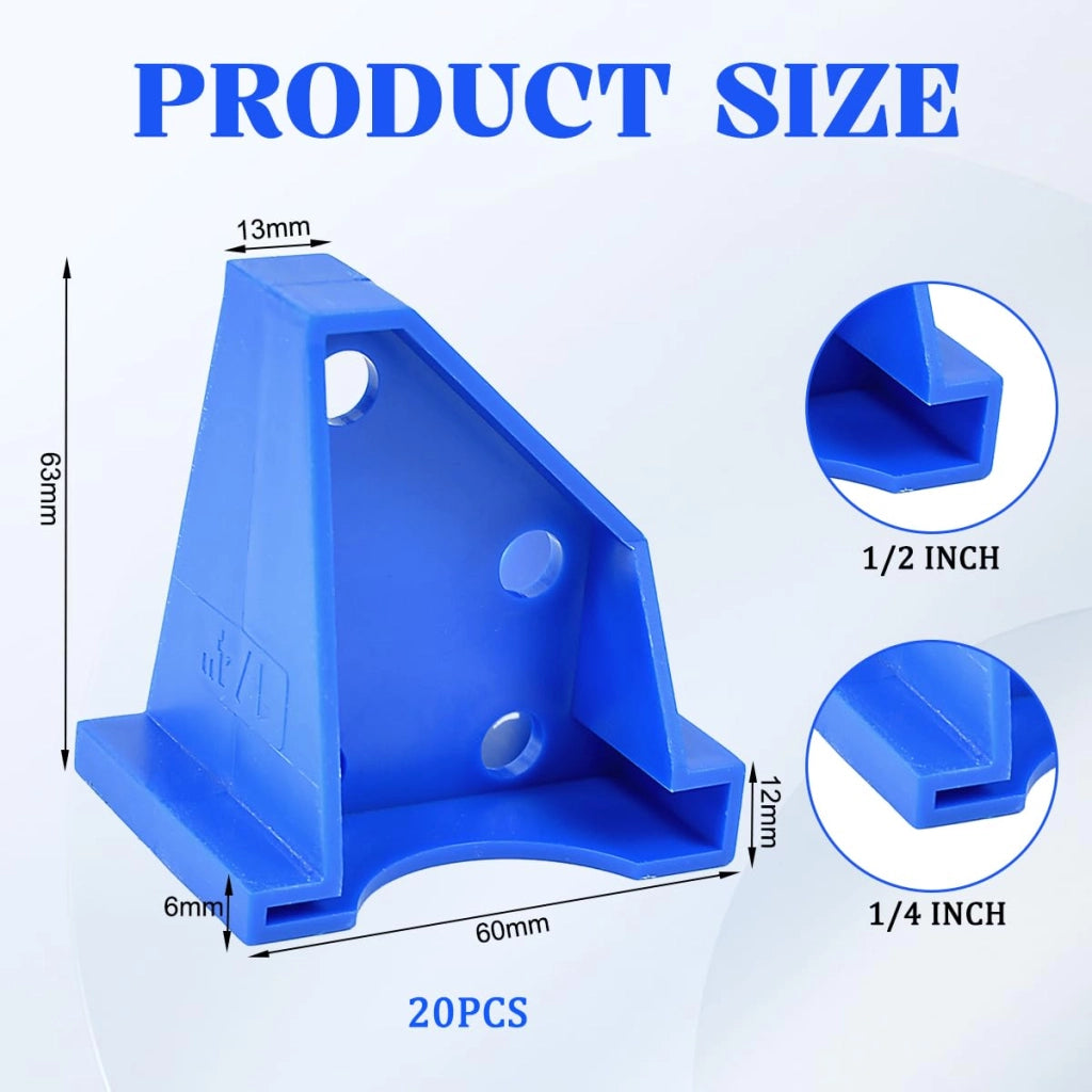 20 distanziatori per laminato, 7 e 13 mm, colore blu