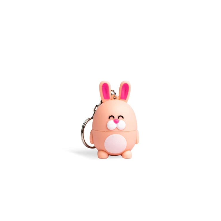 Balsamo Labbra alla Fragola con Portachiavi MARTINELIA World Animals – Coniglietto Rosa