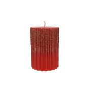 Candela decorativa rossa Ø7 × H10 cm