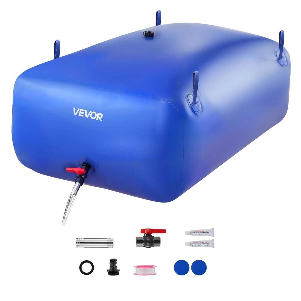 Serbatoio Acqua Pieghevole 540 L, Sacca Portatile in PVC Blu Resistente per Irrigazione Giardino e Campeggio