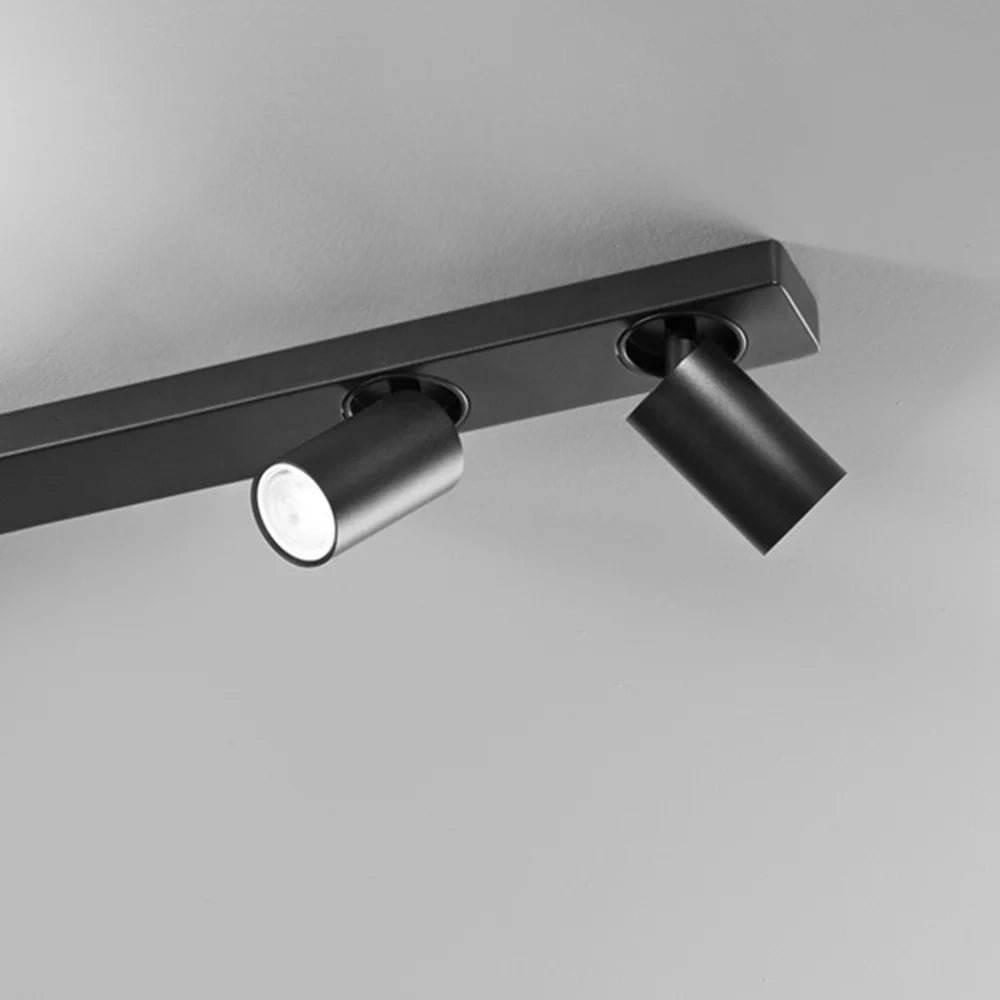 Spot Contemporaneo Oddy Alluminio Nero 5 Luci Gu10