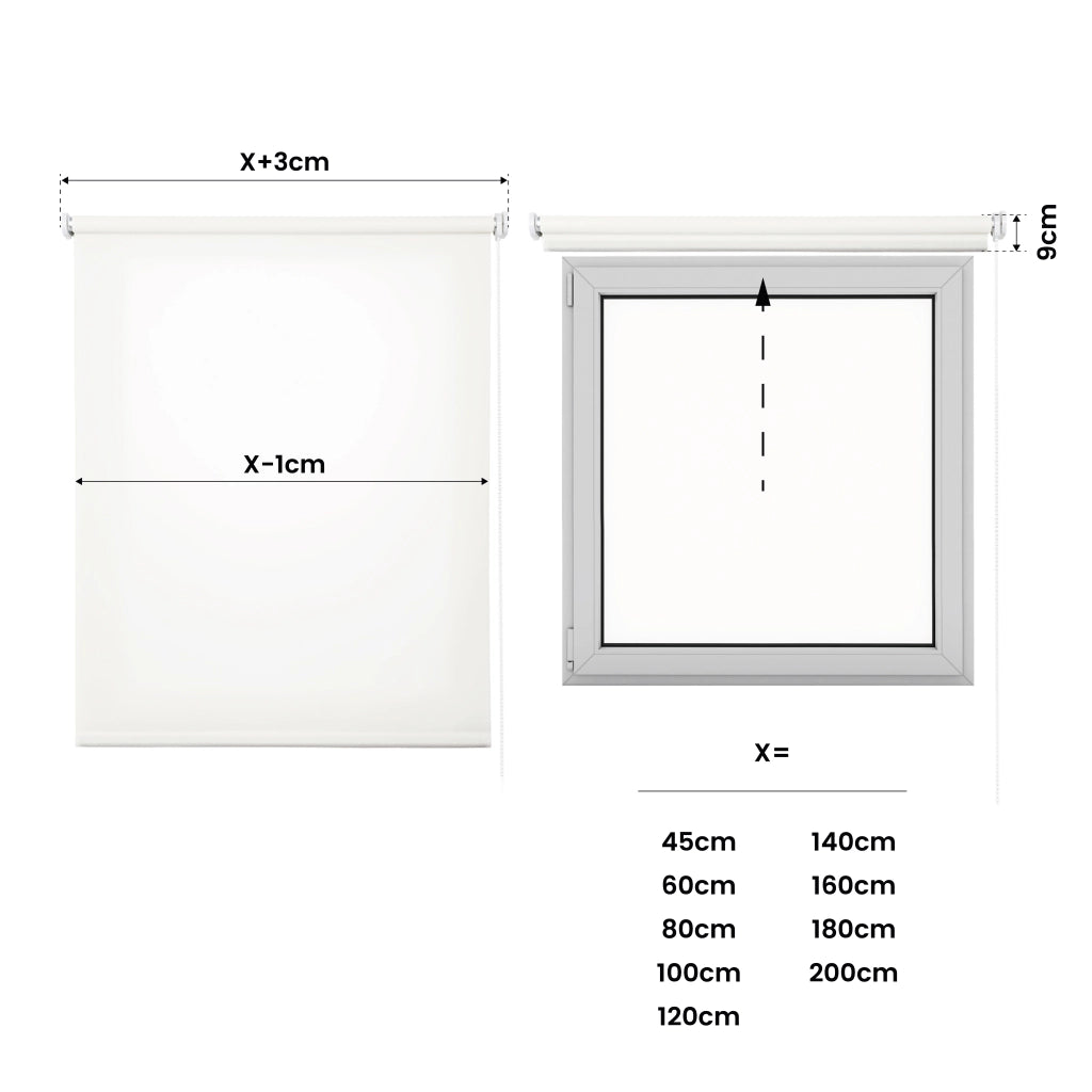 Storesdeco Tenda a rullo filtrante tinta unita Bianco 160x250 cm