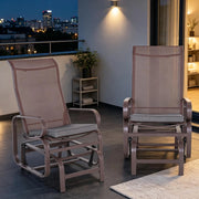 Set di 2 cuscini per sedie da giardino grigio scuro 45 x 45 cm