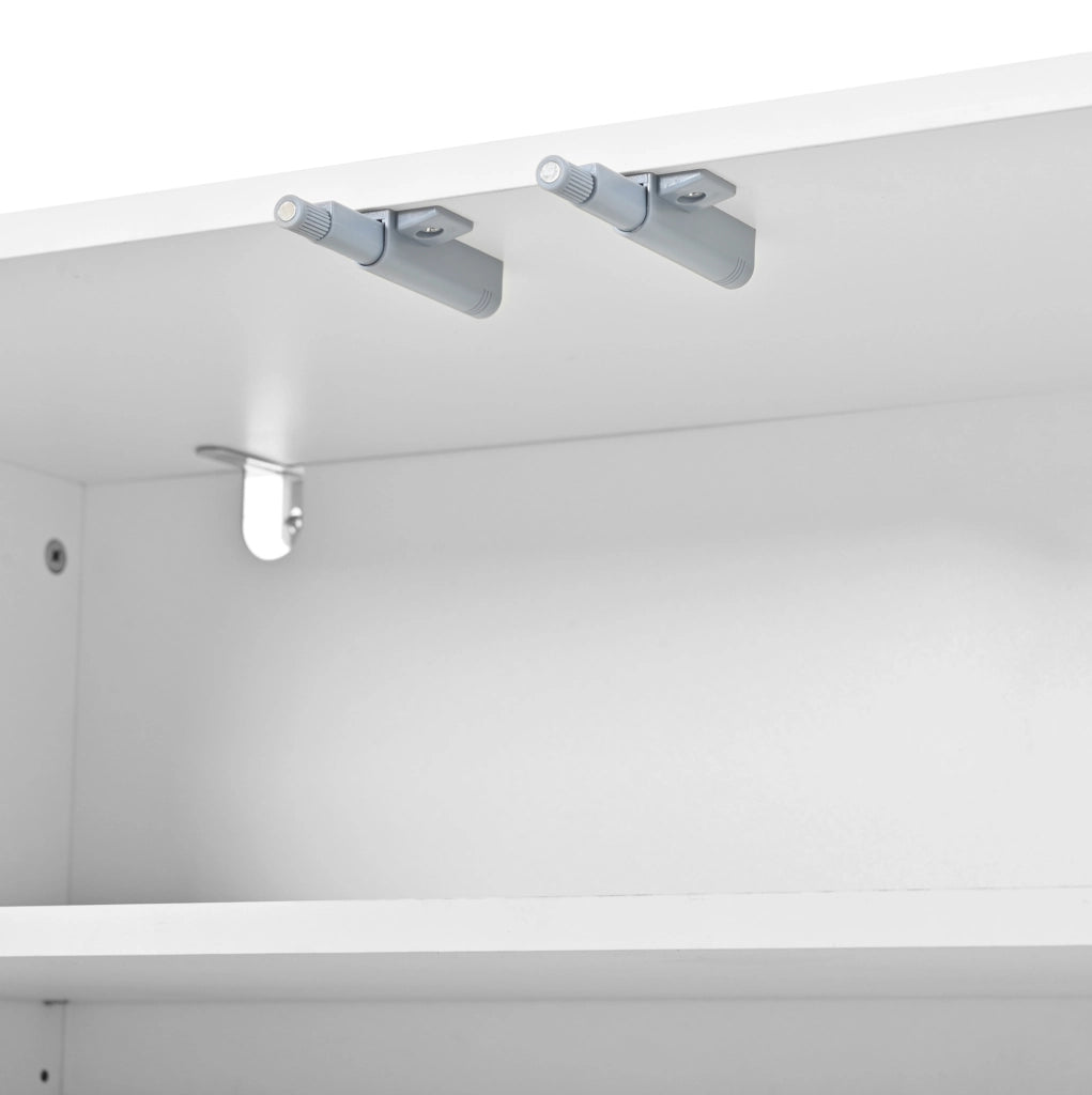 Scarpiera e credenza bianca a 3 ante con ripiani regolabili