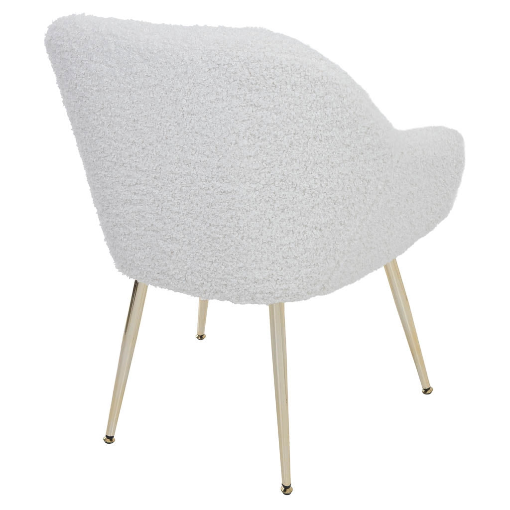 Sedia in legno imbottita bianca 66x65x82h cm