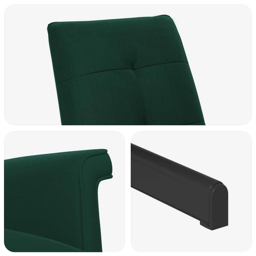 Sedia girevole Verde Scuro Velluto 42045587