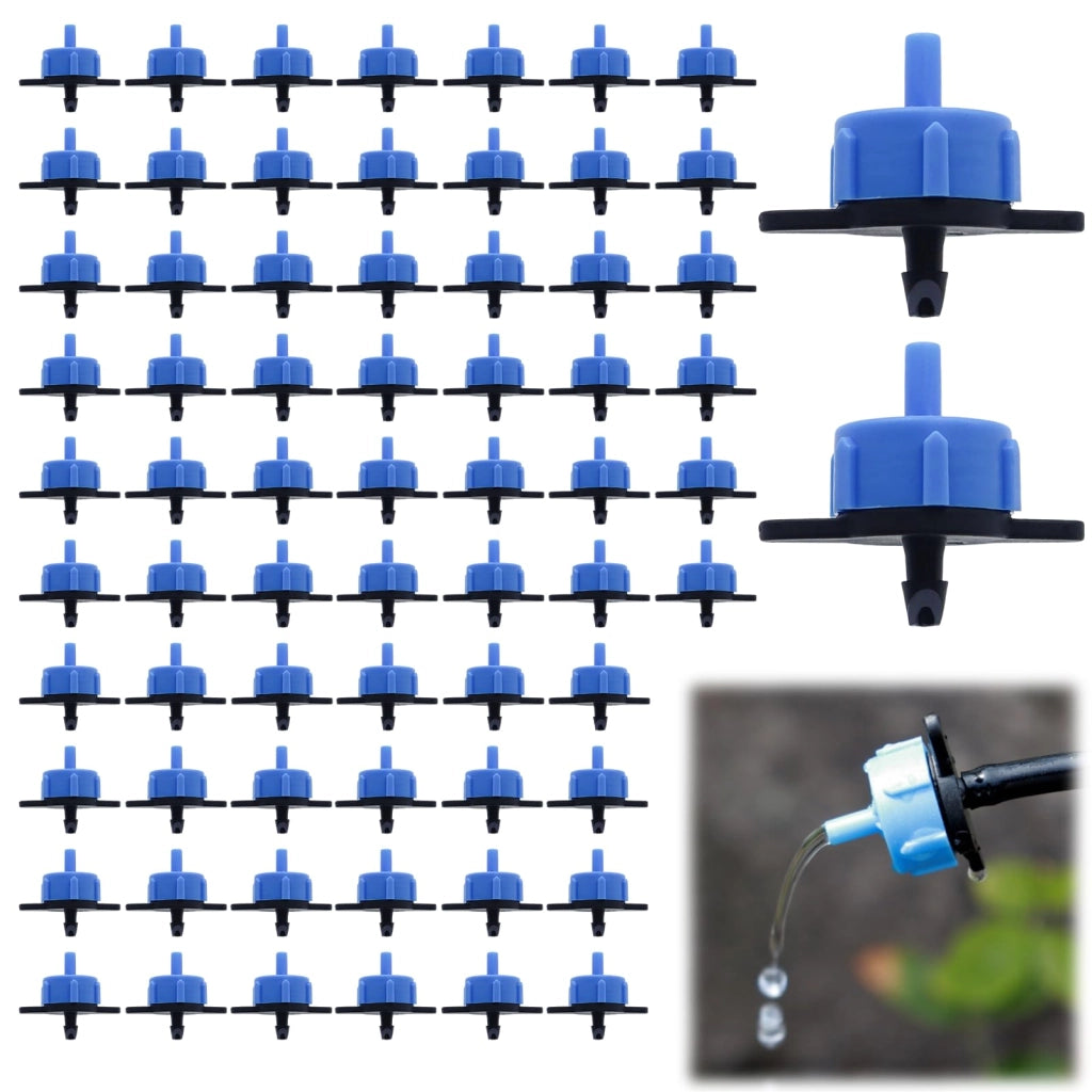 70 gocciolatori per irrigazione a goccia, 8 litri/ora, con compensazione della pressione, colore blu