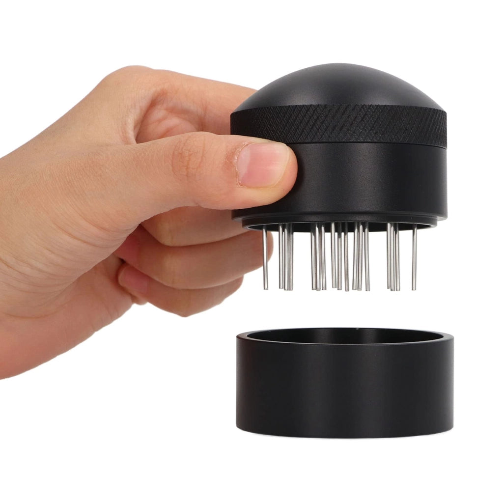Distributore per caffè, in acciaio inossidabile, 58 mm, con base