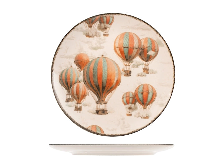 Servizio Piatti Sky Voyager 18 Pezzi in Stoneware – Set Tavola per 6 Persone con Piatti Piani, Fondi e Dessert, Design Coupe Moderno ed Elegante H&H