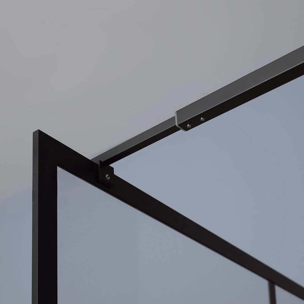 Parete doccia walk in 90 cm nera