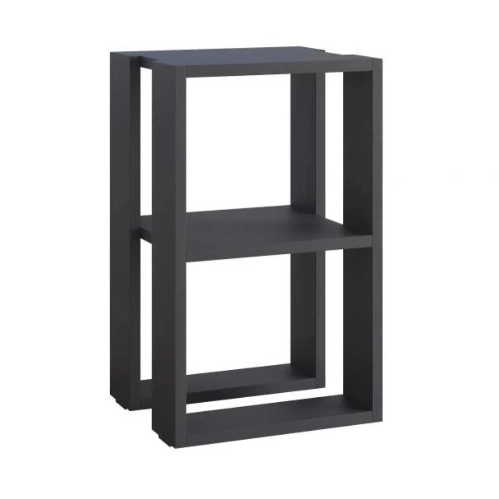 Comodino due ripiani Lonie 34x30x55h colore antracite