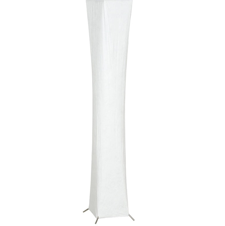Lampada da terra bianca e argento con LED integrato e 3 livelli di luminosità