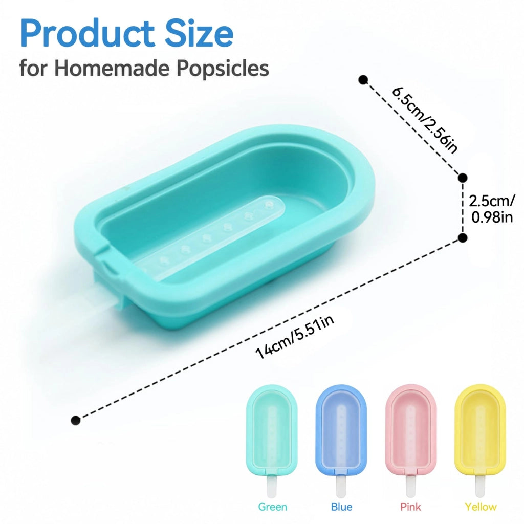 Set di 4 stampi in silicone per il ghiaccio, senza BPA, colorati