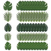 Fogliame artificiale tropicale, 50 pezzi, 20x18 cm, verde
