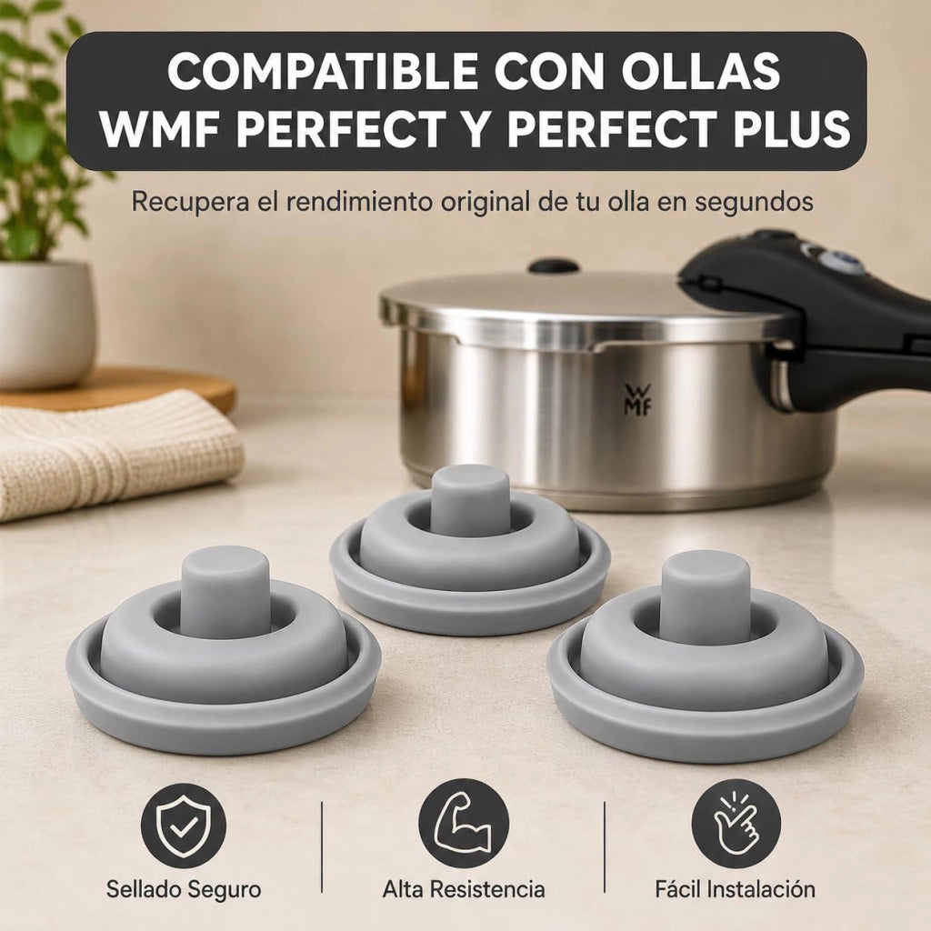 Set di 3 guarnizioni in silicone per pentole a pressione WMF Perfect, diametro 3 cm