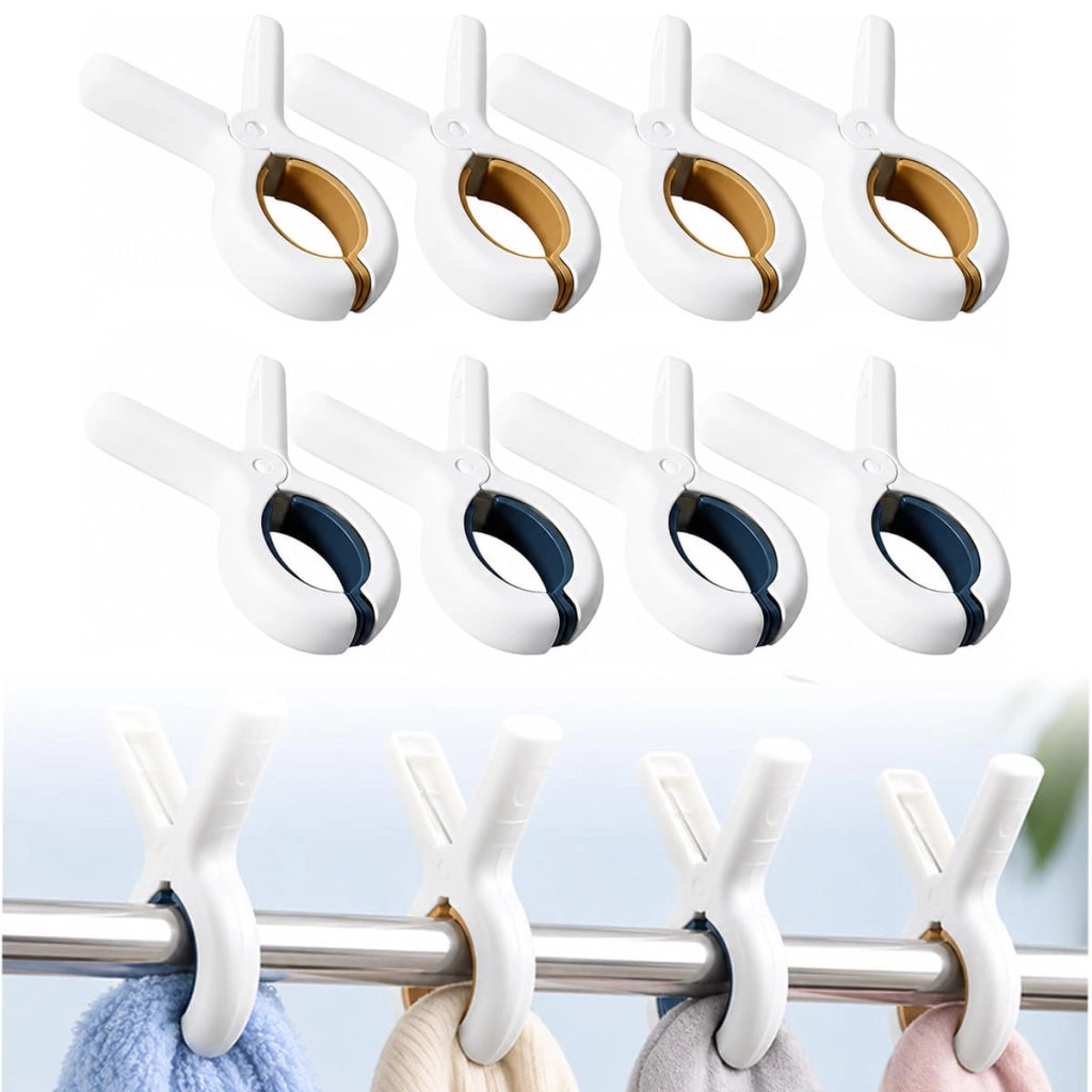 Set di 8 mollette per bucato, pinze per asciugamani, in PP, 9,5 cm, apertura di 4,5 cm