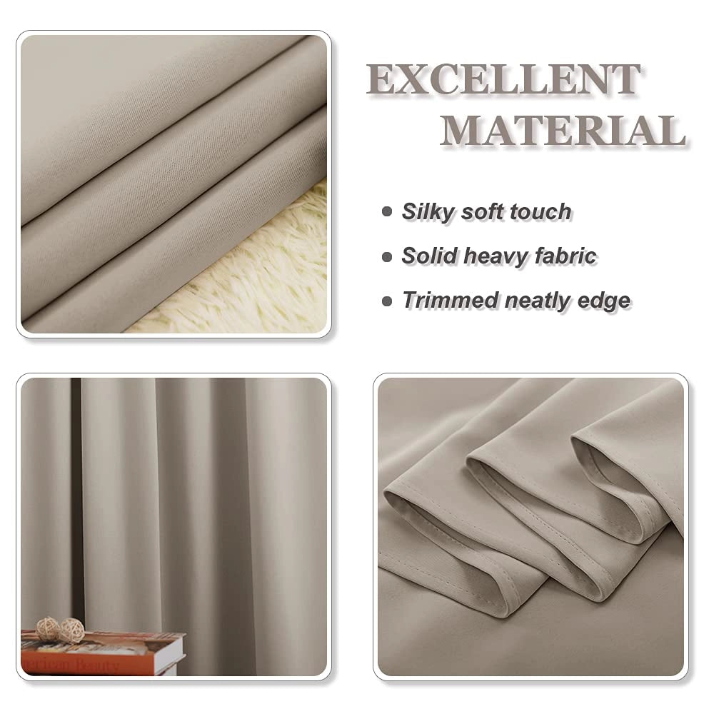 Tende oscuranti, set da 2, 140x200 cm, colore sabbia