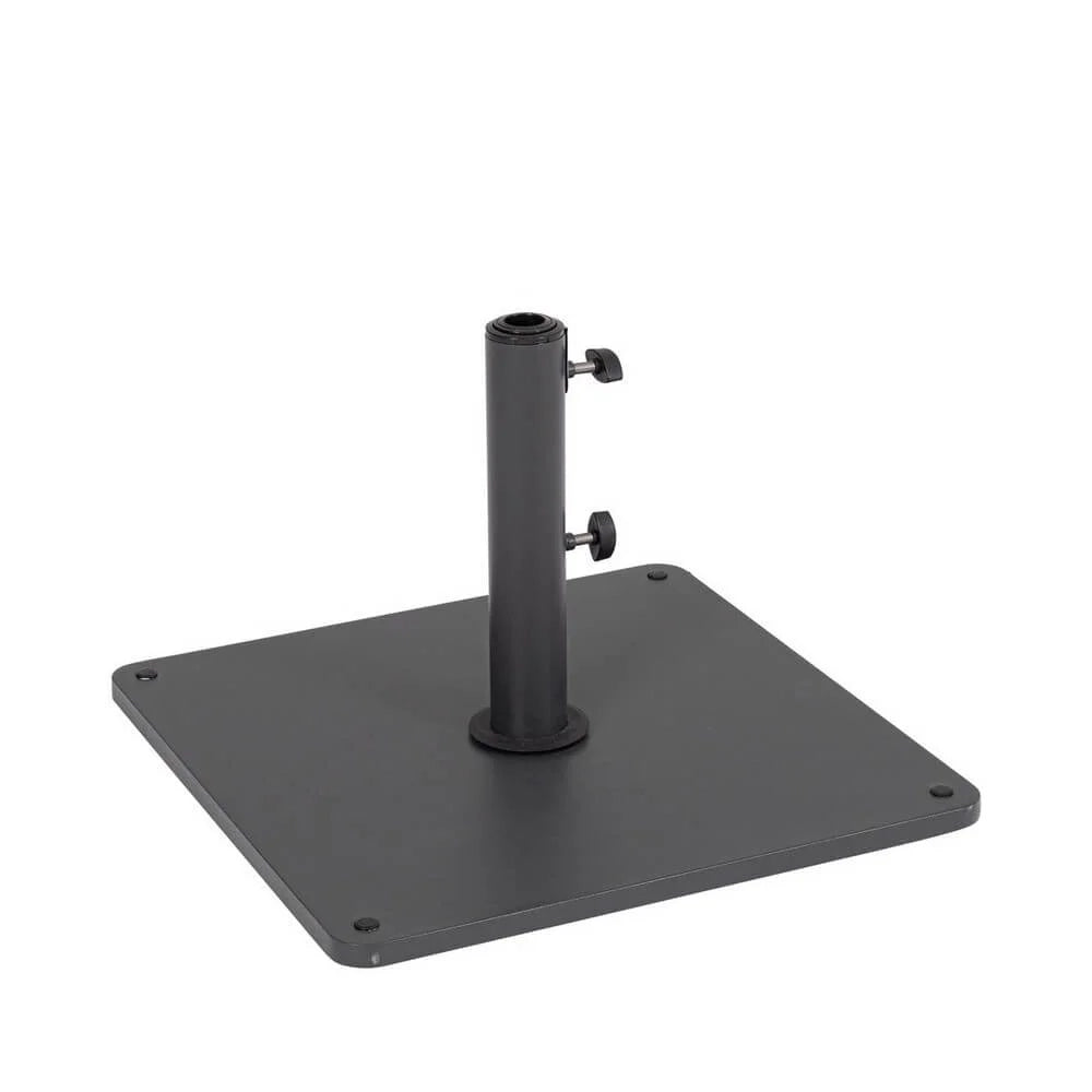 Base per Ombrellone a Piastra Quadrata in Acciaio Slate Nero