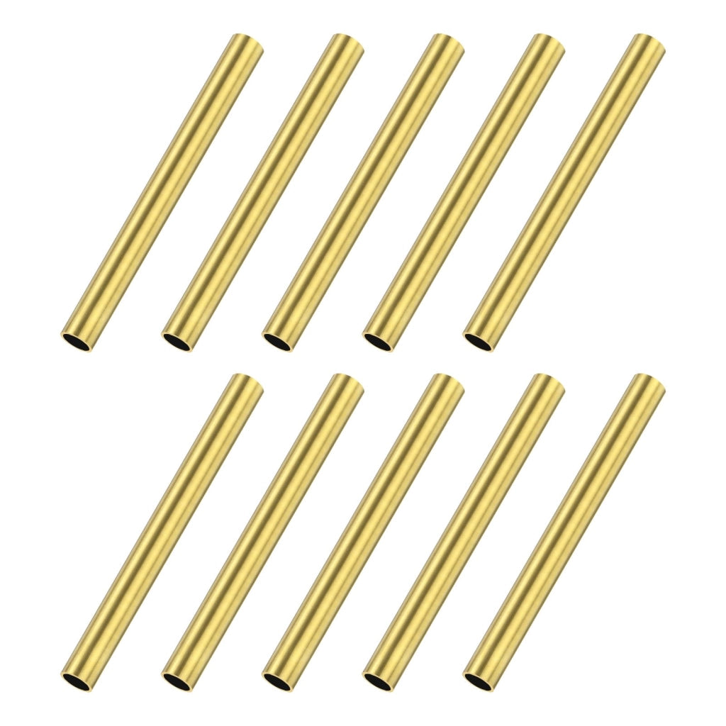 Confezione da 10 tubi di ottone, diametro esterno 30 mm, diametro interno 3 mm, spessore della parete 0,5 mm