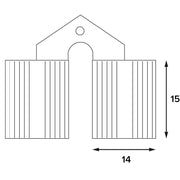 CERNIERA INVISIBILE PER MOBILI mm. 14 - pz. 2