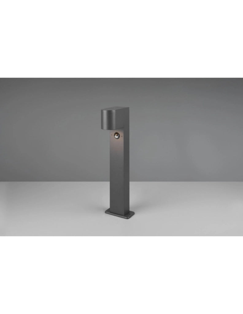 Paletto Basso Giardino 1xGU10 Roya Antracite IP44 Sensore Movimento Trio Lighting
